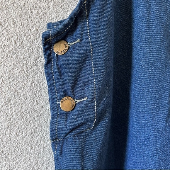 M Jeans Women’s Skirt Overall Medium Blue cottage Core Western Coastal Rodeo - Picture 4 of 10